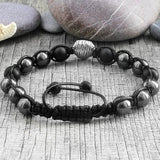 Men's Lion Power Beaded Animal Macrame Bracelet