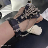 Vintage Punk Skull Bracelet Lolita Bone Gloves Gothic Jewelry