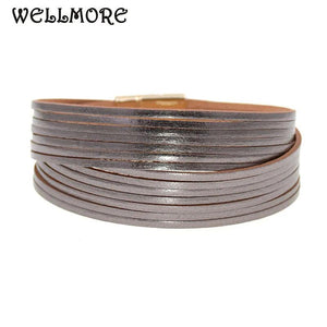 12 Colors Leather Bracelets For Women Men's Couples Jewelry