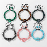 Good Luck Peace Bracelet Rope Braided Bangle Tiger Eye Quartz Jewelry