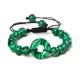 Good Luck Peace Bracelet Rope Braided Bangle Tiger Eye Quartz Jewelry