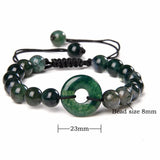 Good Luck Peace Bracelet Rope Braided Bangle Tiger Eye Quartz Jewelry