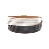 Double Charm Leather Bracelets Couples Jewelry Wrap Bracelets