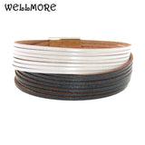 Double Charm Leather Bracelets Couples Jewelry Wrap Bracelets