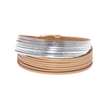 Double Charm Leather Bracelets Couples Jewelry Wrap Bracelets