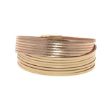 Double Charm Leather Bracelets Couples Jewelry Wrap Bracelets