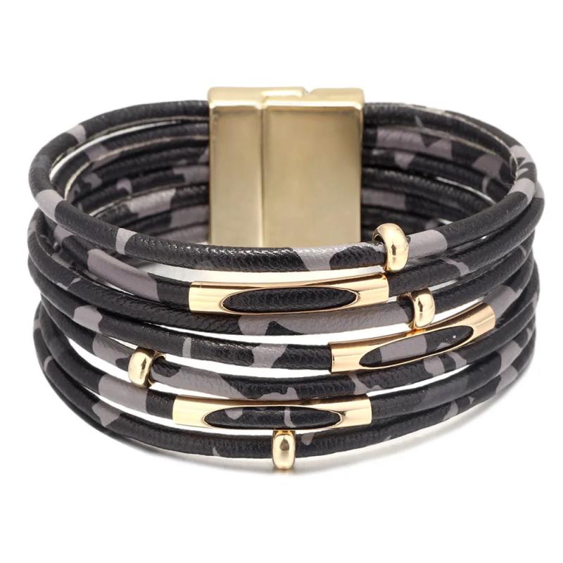 Leopard Leather Bracelets For Women