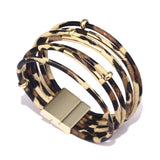 Leopard Leather Bracelets For Women