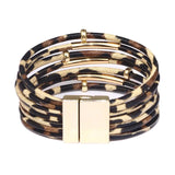Leopard Leather Bracelets For Women