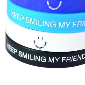 10x Smiling Face Silicone Bracelet Bangle Friendship Jewelry
