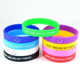 10x Smiling Face Silicone Bracelet Bangle Friendship Jewelry