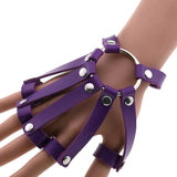 Punk Hollow Out Circle Wrap Bracelet Gothic Bracelet Ring Sets