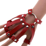 Punk Hollow Out Circle Wrap Bracelet Gothic Bracelet Ring Sets