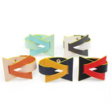 PU Leather Bracelets Double Color Wrap Bracelet for Women