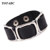 Hand-Made Wrap Charm Leather Bracelet with 3 Layer Pattern
