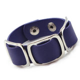 Hand-Made Wrap Charm Leather Bracelet with 3 Layer Pattern