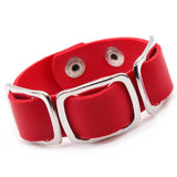 Hand-Made Wrap Charm Leather Bracelet with 3 Layer Pattern
