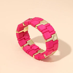 Colorful Resin Bracelets for Women Bohemian Adjustable Bangles Charms Jewelry