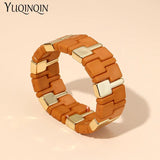 Colorful Resin Bracelets for Women Bohemian Adjustable Bangles Charms Jewelry