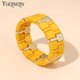 Colorful Resin Bracelets for Women Bohemian Adjustable Bangles Charms Jewelry