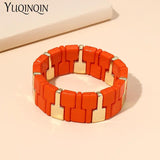 Colorful Resin Bracelets for Women Bohemian Adjustable Bangles Charms Jewelry