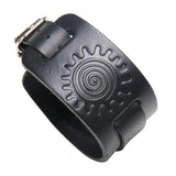 Men's Wolf Leather Bracelet Retro Rock Wide Adjustable Punk Jewelry