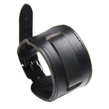 Men's Wolf Leather Bracelet Retro Rock Wide Adjustable Punk Jewelry