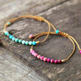 Boho Stone Bead Bracelet Friendship Jewelry