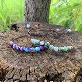 Multicolor Friendship Bracelet Natural Stone Wrap Power Jewelry
