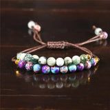 Multicolor Friendship Bracelet Natural Stone Wrap Power Jewelry