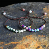 Multicolor Friendship Bracelet Natural Stone Wrap Power Jewelry