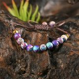Multicolor Friendship Bracelet Natural Stone Wrap Power Jewelry