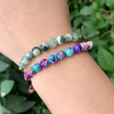 Multicolor Friendship Bracelet Natural Stone Wrap Power Jewelry