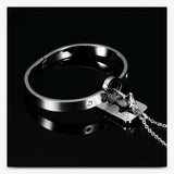 Sliver Heart Bracelet Choker Set Jewelry Stainless Steel