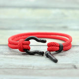 Men Bracelet Rope Horseshoe Buckle Lucky Red Thread Braslet
