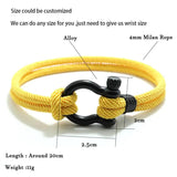 Men Bracelet Rope Horseshoe Buckle Lucky Red Thread Braslet