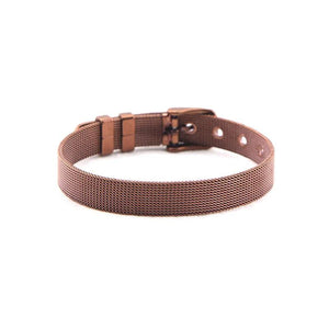 316L Stainless Steel Mesh Bracelet Bangle for DIY Slide Charms