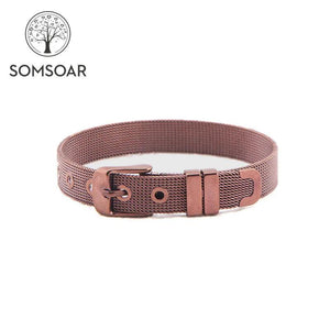 316L Stainless Steel Mesh Bracelet Bangle for DIY Slide Charms