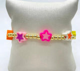 Colorful Fruit Smiley Flower Eye Beads Bracelet
