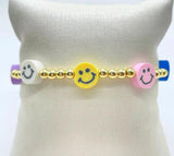 Colorful Fruit Smiley Flower Eye Beads Bracelet