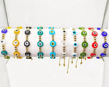 Adjustable Copper Bead Bracelets Lucky Eye, Optional Colors