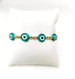 Adjustable Copper Bead Bracelets Lucky Eye, Optional Colors