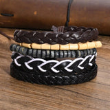 Men's Bohemia Wrap Leather Bracelets, Casual Tribal Wristbands Gift Jewelry
