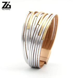 Multilayer Wide Bangle Femme Jewelry