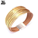 Multilayer Wide Bangle Femme Jewelry