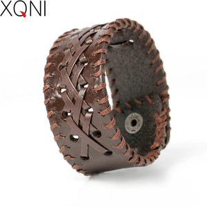 Vintage Knight Courage Bandage Woven Leather Bracelets