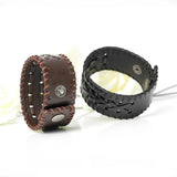 Vintage Knight Courage Bandage Woven Leather Bracelets