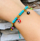 Evil Eye Multi-color Charm Bracelet