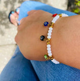 Evil Eye Multi-color Charm Bracelet