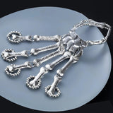 Halloween Finger Bracelet Gothic Skeleton Bones Hand Finger Bracelet